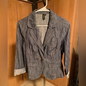 Ambition Blue Textured Blazer